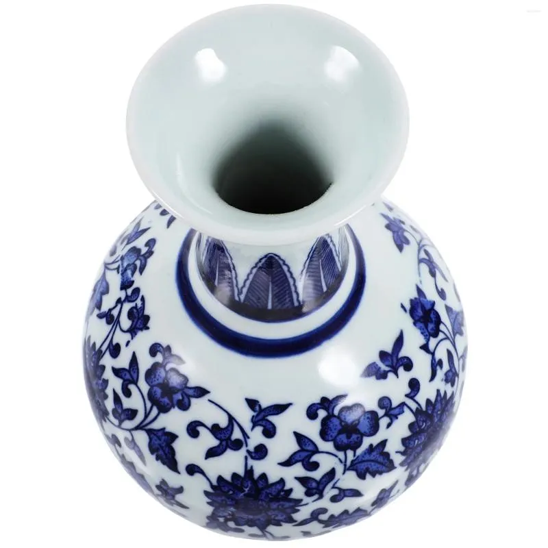 Vases Small White Porcelain Mini Chinoiserie Vase Classic Ceramic Chinese Floral Vintage Decorative