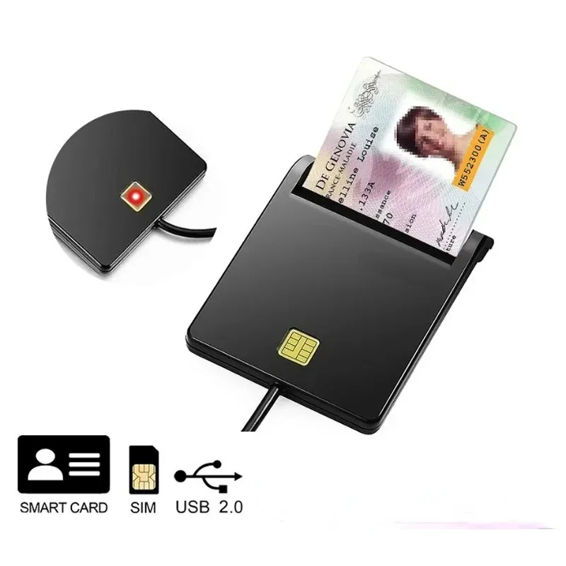 Voor bankkaart IC/ID EMV-kaartlezer High USB Smart Card Reader voor Windows 7 8 10 Linux OS USB-CCID ISO 7816