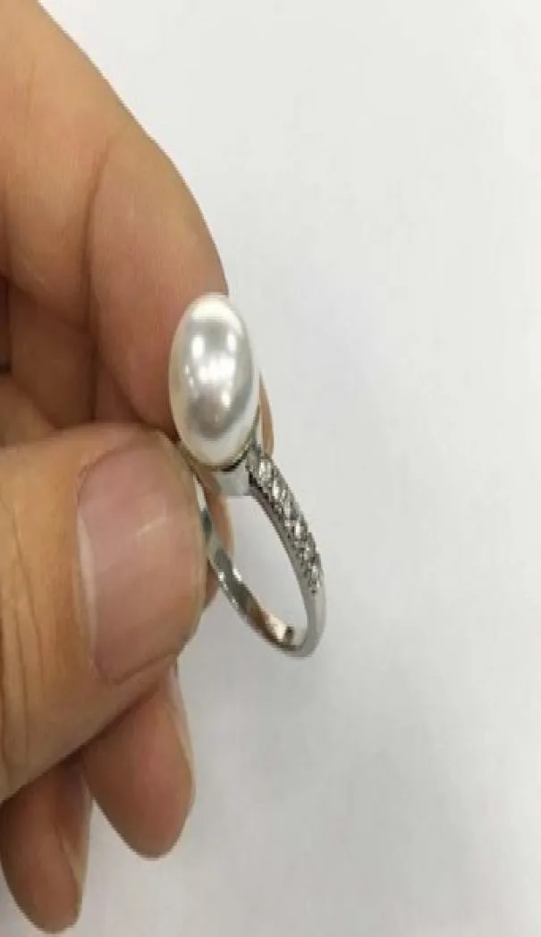 NOBILE 925 Silver Pearl Women039s Dimensione dell'anello 7 8 9 38012345877382