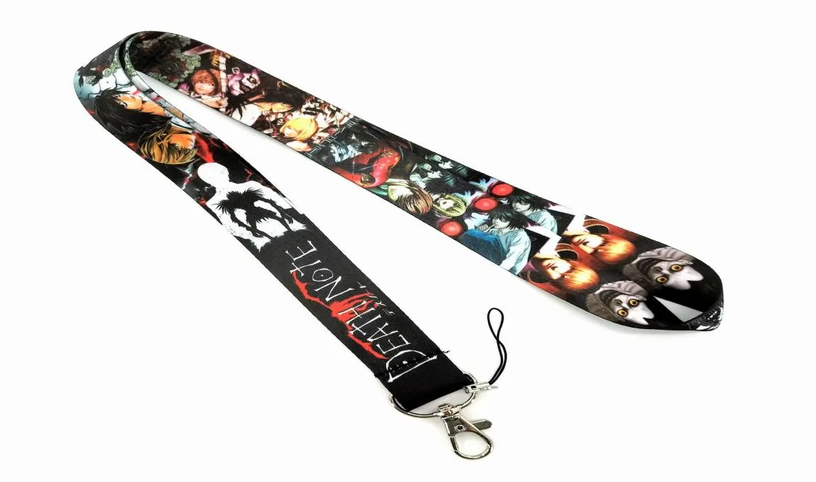 Japanische Anime -Designer Todesnotiz Lanyard für Schlüsselkarten -Kartenabdeckung Pass Schüler Abzeichenhalter Schlüssel Ring Hals -Gurte Zubehör9638693