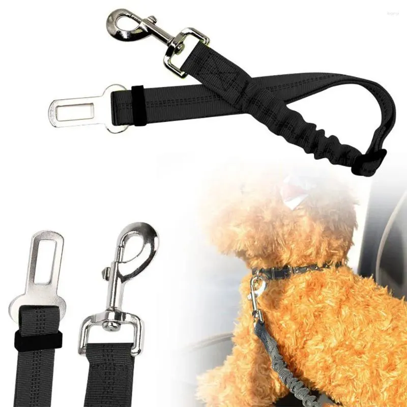 Dog Carrier Elastic Lead Puppy Travel Car Safety Rope Seat Belt Adjustable Reflective Retractable For Small Large Dogs