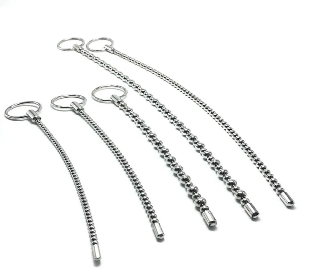 Roestvrij staal Urethral Sound Dilators klinken penisplug kralen sexy speelgoed voor mannen katheters insert2823205