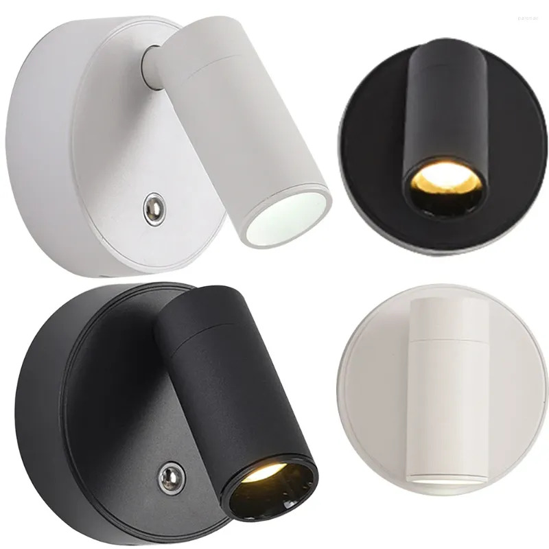 Muurlamp verstelbaar licht USB oplaadbaar 1800 mAh moderne stijl rotatie cob aanraakregeling Noordse LED 3W