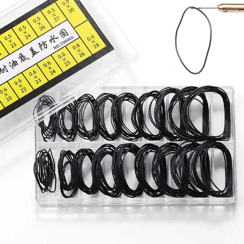 Kits de réparation de montres 200pcs / boîte 0,5 mm 0,6 mm en caoutchouc étanché