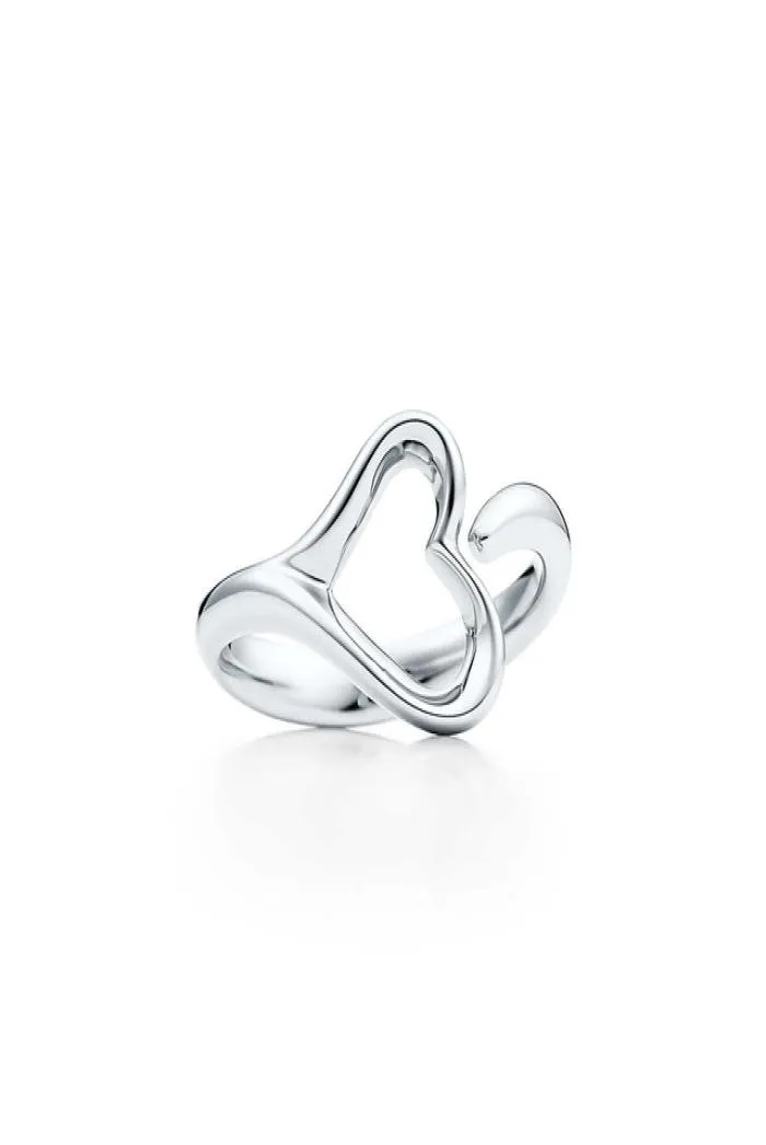 Com pedras laterais prata esterlina 925 anel aberto pode ajustar o tamanho da caixa de presente de estilo de amor valentina039s dia presente de férias banque9036738