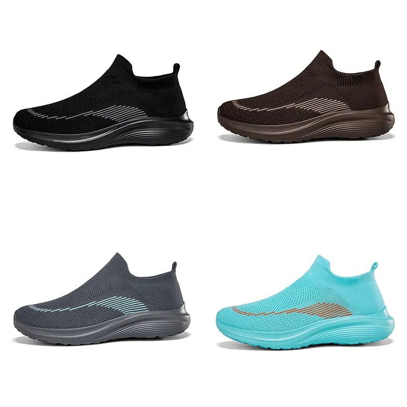 Erkekler Kadınlar Ayakkabı Koşuyor Yeni Moda Ayakkabıları Erkek Örgü Günlük Multsor Slip-On Işık Spor Ayakkabıları 038