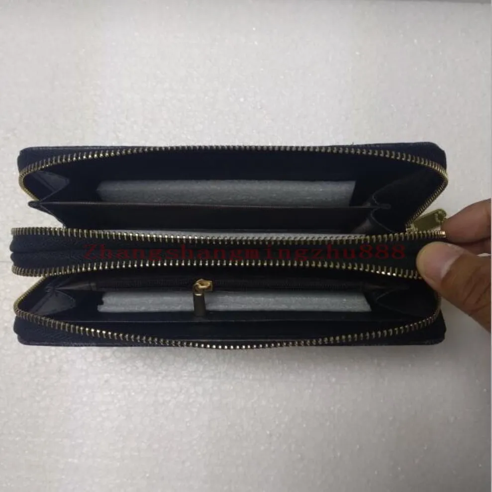 Mode Frauen Lange Geldbörse Hochqualität Ladies Clutch Bags Männer Doppel Reißverschluss Brieftaschenkartenhalter 180g