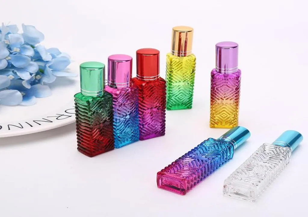 15 ml mini geur bijvulbare glasflacons cosmetische verpakking spray fles kleurrijk vierkante lege parfum opberg flessen JARS7383377