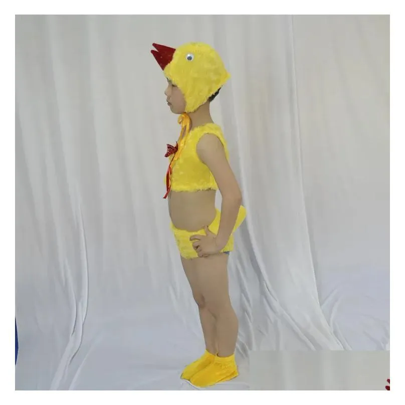 Dancewear childrens drames mignons petits animaux oiseaux jaunes montrent des costumes de livraison bébé, enfants maternité bébé vêtements cosplay dhrjx