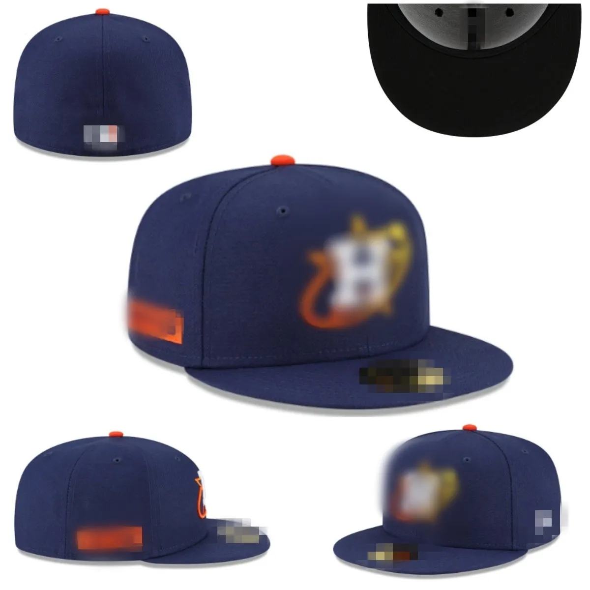 Caps ajustés pour hommes Houston H chapeaux de taille hip hop Caps de baseball Caps plats adultes pour hommes pour hommes Full Fermed A2