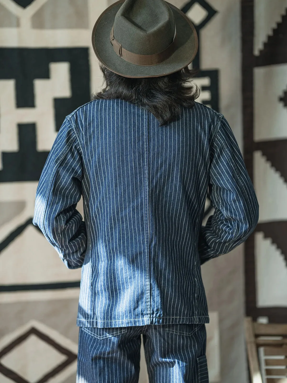 ジャケット・アウター Ironall Lot K470 Wabash Stripe Jacket 38 ジャケット・アウター Ironall Lot K470 Wabash Stripe Jacket 38