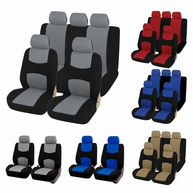 Car Seat Covers AUTOYOUTH Unique Flat Cloth Car Seat Cover ( Detachable Headrests and Solid Bench) Interior Accessories Universal Car Seat Cover T240509