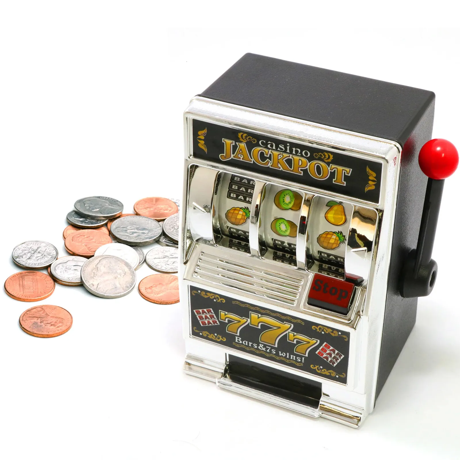 水槽の小さなマネーボックス隠されたセーフゲームマシン13.5cmトロリーMovable Piggy Bank Entertainment for Children 240510