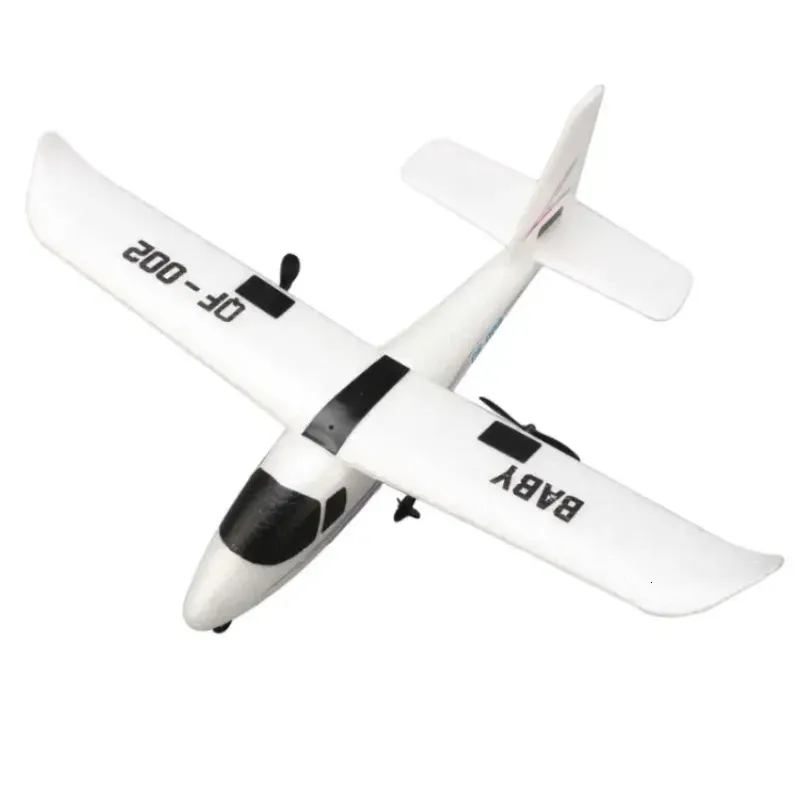 QF002 RC Планерный планер DIY собрал 2,4 г, устойчивый к падению, сбитый с неподвижным крылом, удаленное управление, многоосное гироскопное самолет детские игрушки 240510