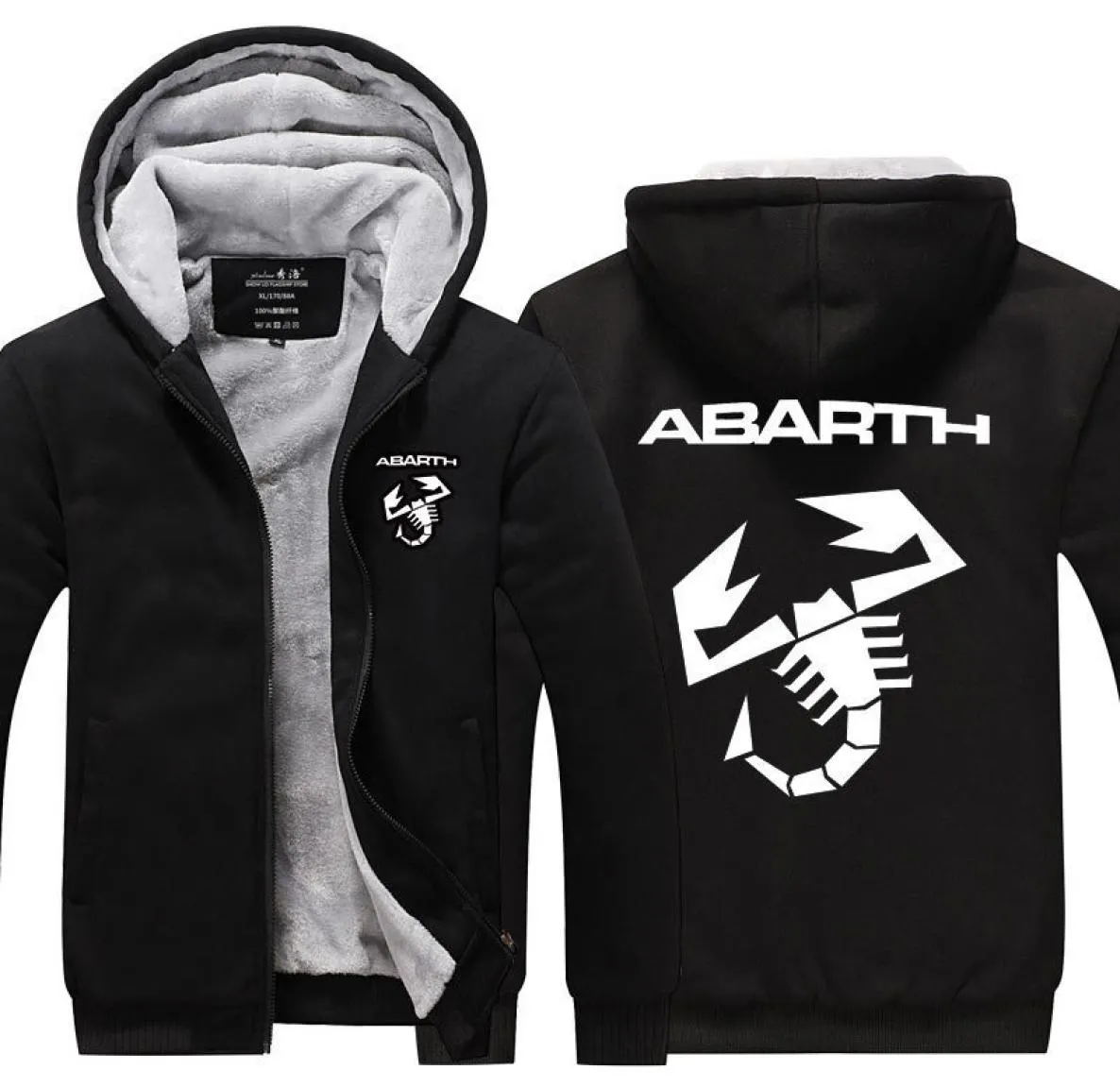 Giacca maschio inverno moda nuovo arrivo addensato abbigliamento per la felpa Abarth cappotto con cappuccio inverno 2010206389041