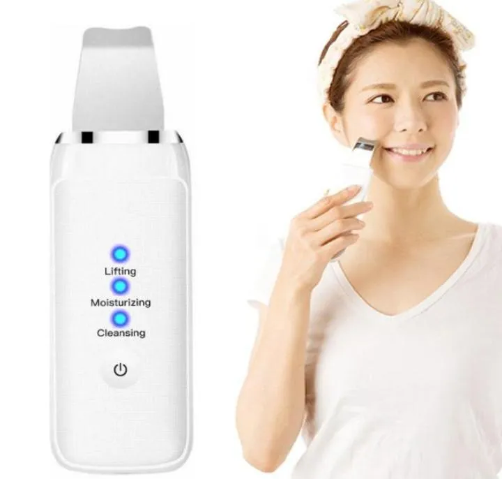 USB Rechargeable Ultrasons Massage facial Peau nettoyage hydratant Spatule Spatule Spatule Vish