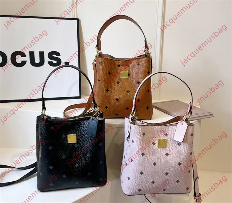 Ontwerper M Bucket Bag Women C HaSp Handtas Tas Pu Leather Schouder Crossbody Tassen Dames Koppeling Wallet Hobo Portemonnees Satchels Handtassen Takken