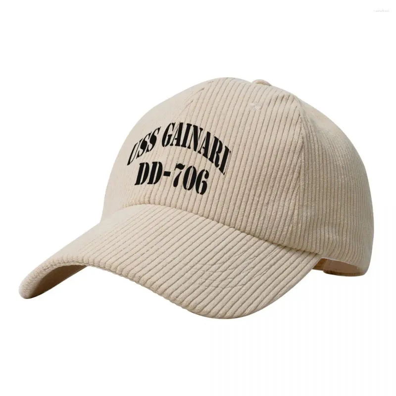 Ball Caps USS Gainard (DD-706) Store de navire Courf de base Cap de baseball Capre d'été Streetwear Farty Femme Mentes Men