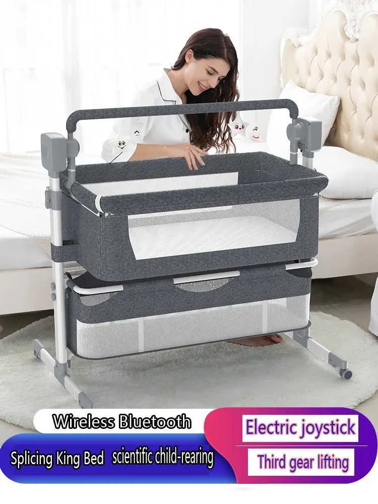 Baby Cribs Baby Cot Baby Crib Cradle Nyfödd rörlig Portable Nest Crib Baby Travel Bed With Mosquito Net Sleeping Bed Baby Rocking Bed T240509