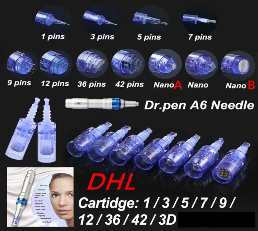 100pcs 13579123642Nano Microneedle Cartridge For Derma pen Dr pen Ultima A6 Needle Cartridge Skin Lifting5795571