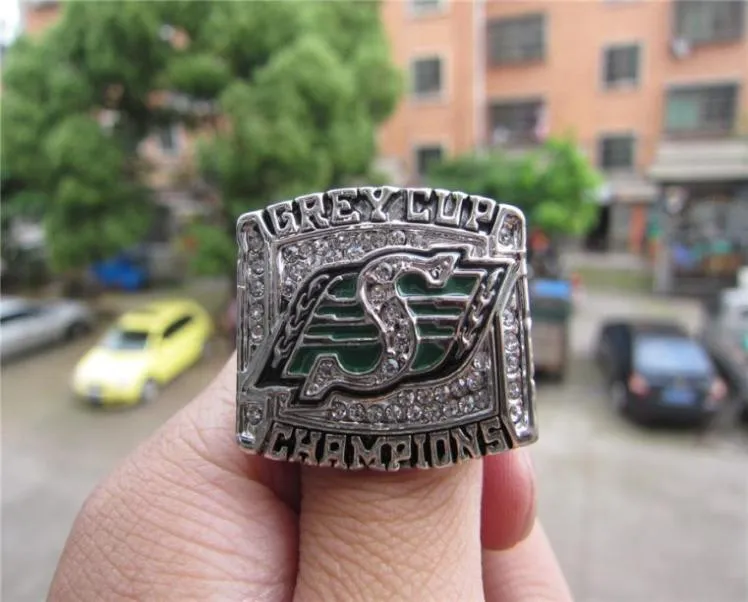 2007 Saskatchewan Roughriders The Grey Cup Ship Ring With Wood Box Men Fan Souvenir Gift Whole 2019 Drop 7372179