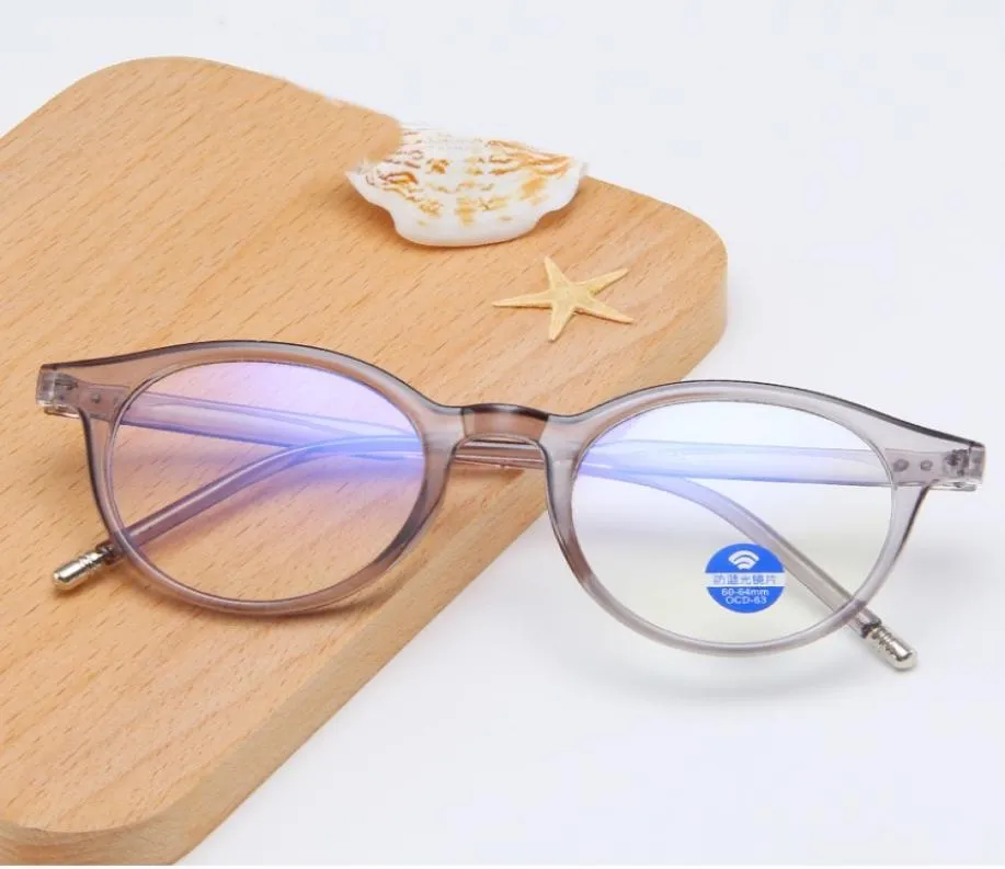 Plastics Optical Eyewear Students Vintage Round Sunglasses Frame 5 Colours Antiblue Light Whole1529085