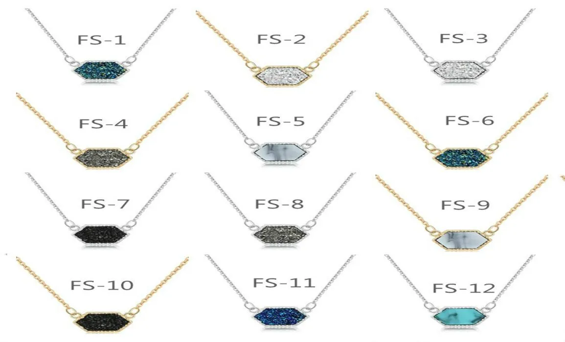 Ganze Mode Frauen Druy Harz Diamant Anhänger Halskette Mädchen Einfache Schlüsselbeinkette Schöne Damen Schmuck Halskette Geschenk2466947