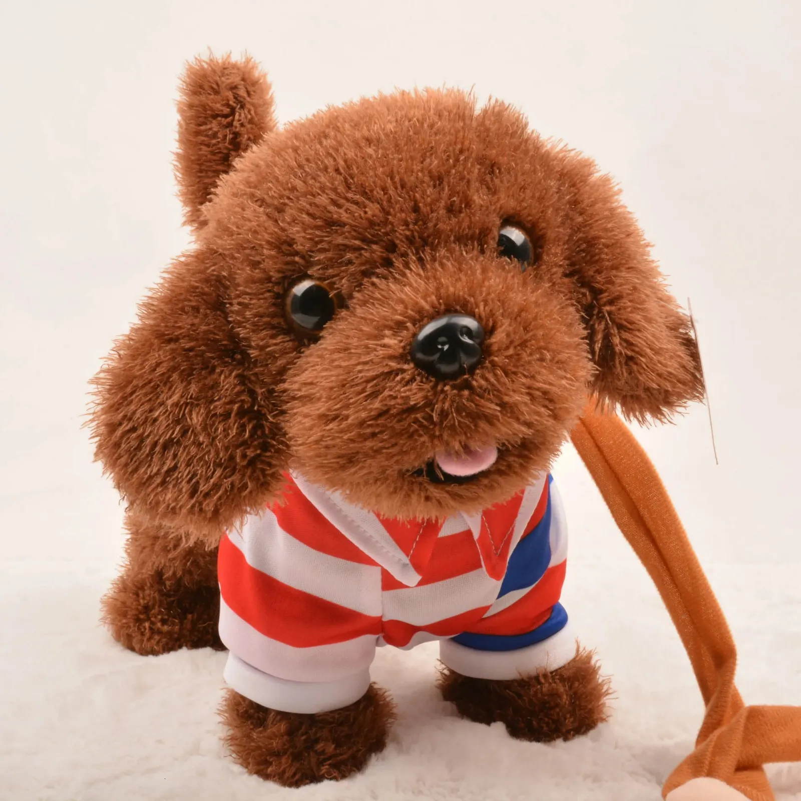 Электрическое платье Creative Poodle может петь песню Childrens Toy Dog Pired Pirech Doll 240426