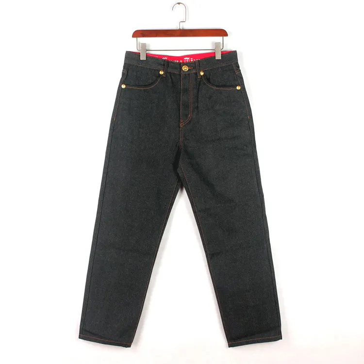 Jeans en gros des hommes de jeans pour hommes de concepteur de jeans hommes rétro hip hop streetwear graphique denim grand garçon pantalon décontracté vintage lavé long classique droit