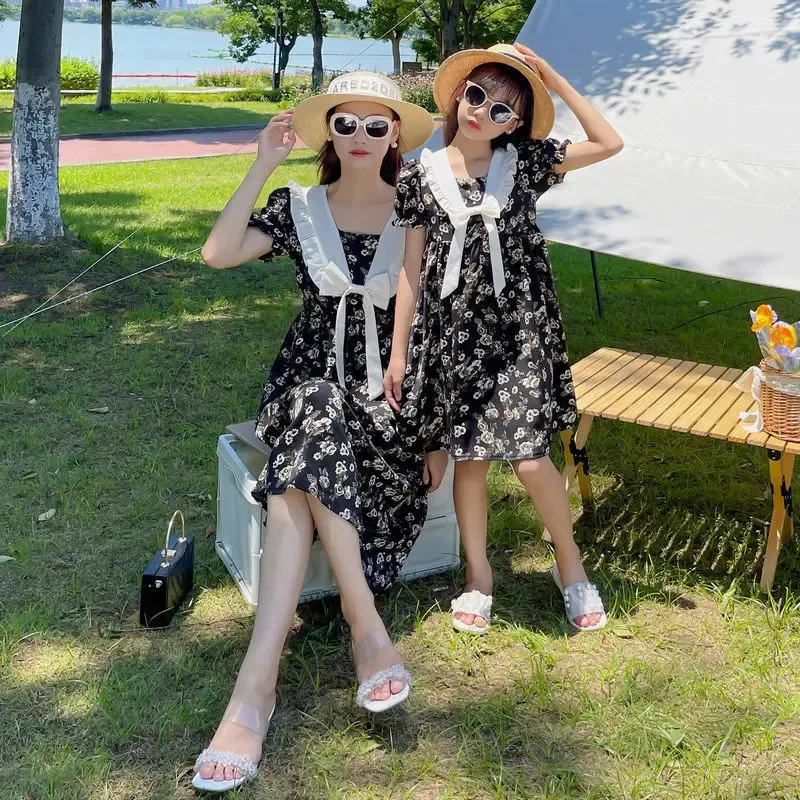 Summer Floral Couple Dress For Mom And Daughter Matching Korean Style Family Clothing For Baby Girls 240507 From Pong07 133.38 DHgate.Com