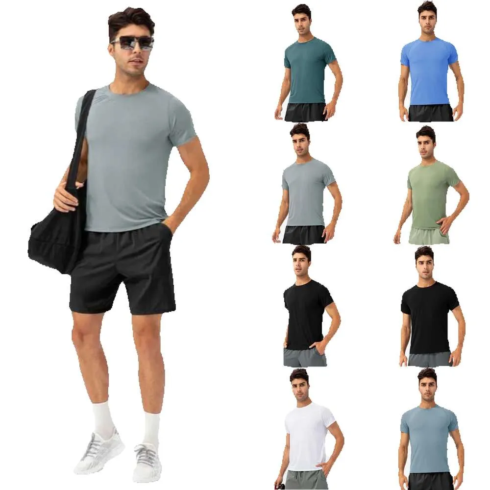 Roupa de ioga Lu Camisas de compressão esportes de compressão Fiess Fiess Gym Soccer Man Jersey Sportswear Sport Quick Dry Sport T-Top LL Mans