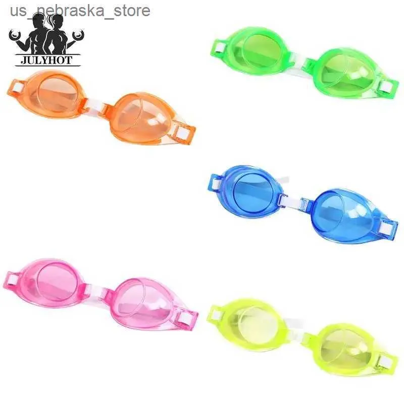 GOGGLE DIVING 1PC Silicone Childrens Anti Fog Swimming Goggles Diving and Surfing Design carino adatto per i ragazzi ragazze per fare le docce da bagno estivo Q2404101