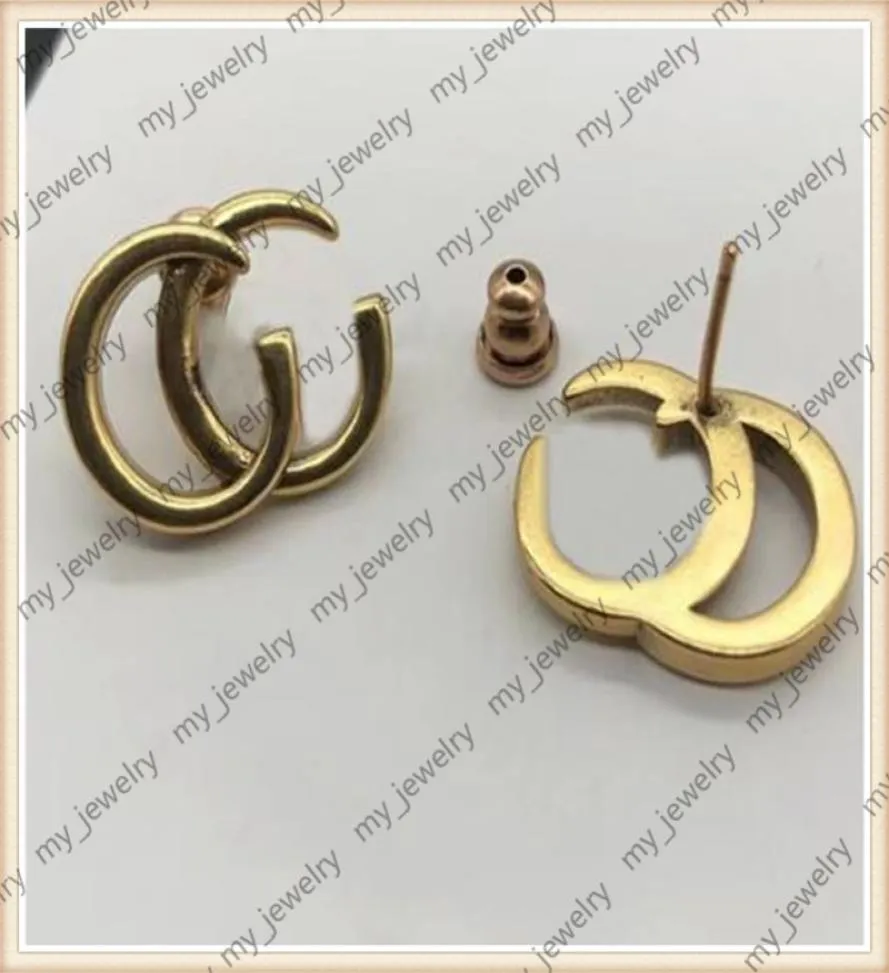 22 mots creux marques d'oreille marques d'oreille en acier titane pour dame luxurys designers boucles d'oreilles femmes goldcolor g joelry acce7953302