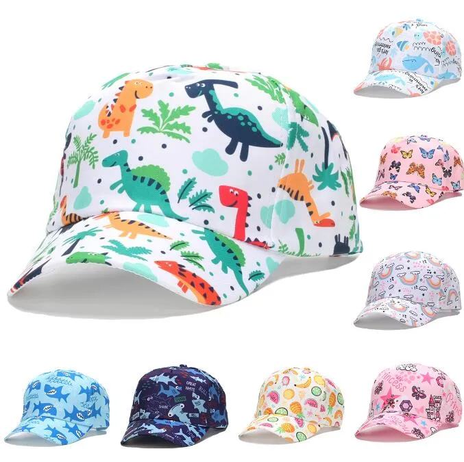 kids cartoon animal peaked cap cute fashion sunhat outdoor travel sunbonnet trendy printing baseball cap