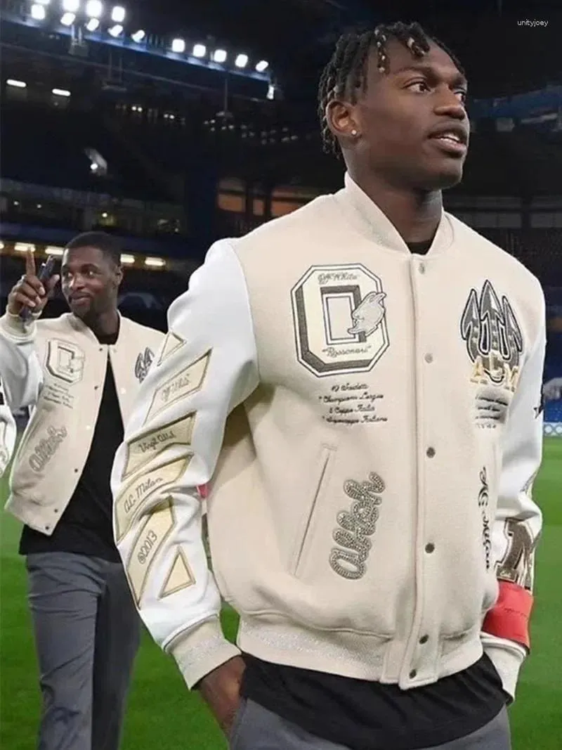 Embroidered Mens Soccer Bomber Best Bomber Jackets With Hip Hop Letter Splicing And Leather Best Bomber Jackets Trendy Baseball Clothing Y2K From Unityjoey 37.76 DHgate.Com