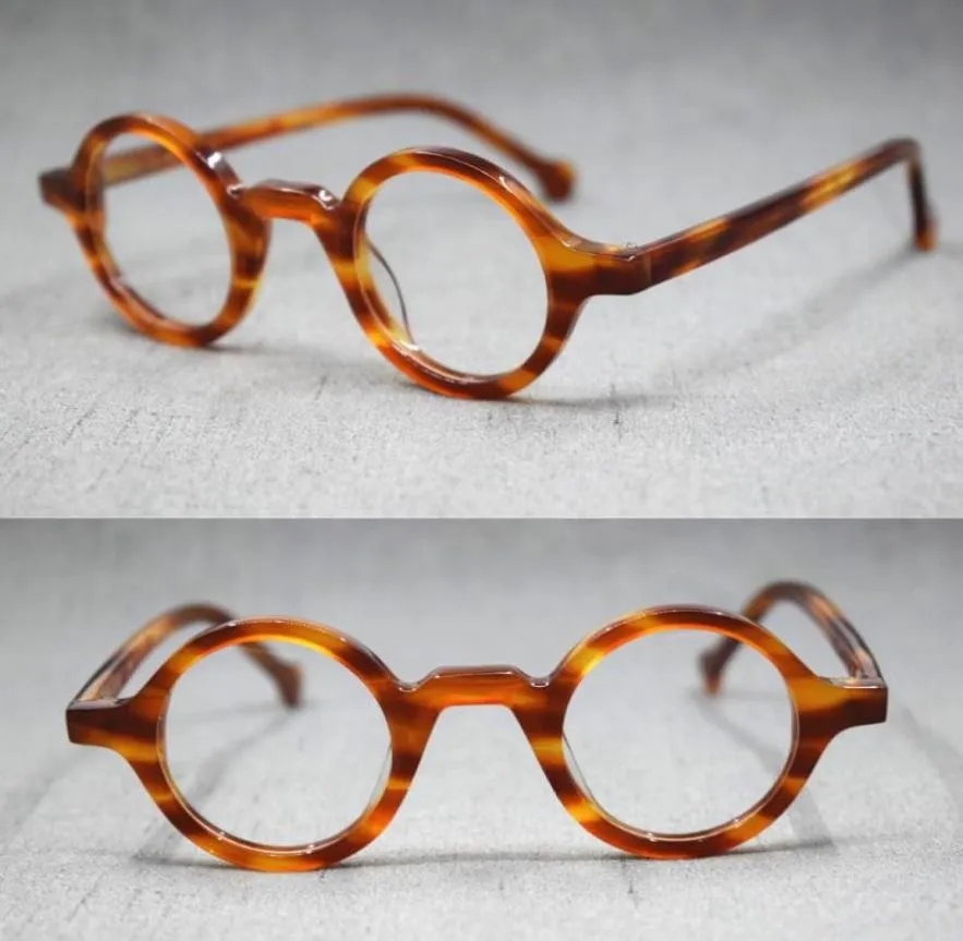 Occhiali da sole Lettura occhiali piccoli vintage rotondi a mano remotato a acetato completo 100 125 150 175 200 225 250 275 300 325 6sunglasse6021613