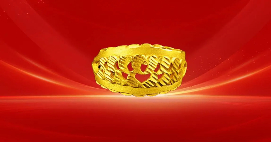 Women039s Flower Sandblasting 24k Gold Plated Cluster Rings JSGR068 Fashion Wedding Present Women Yellow Gold Plate Jewelry Ring288418361