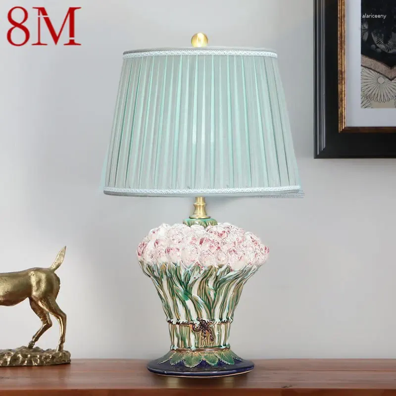 Table Lamps 8MModern Ceramic Lamp LED Creative Fashion Flower Desk Light For Decor Home Living Room Bedroom Study