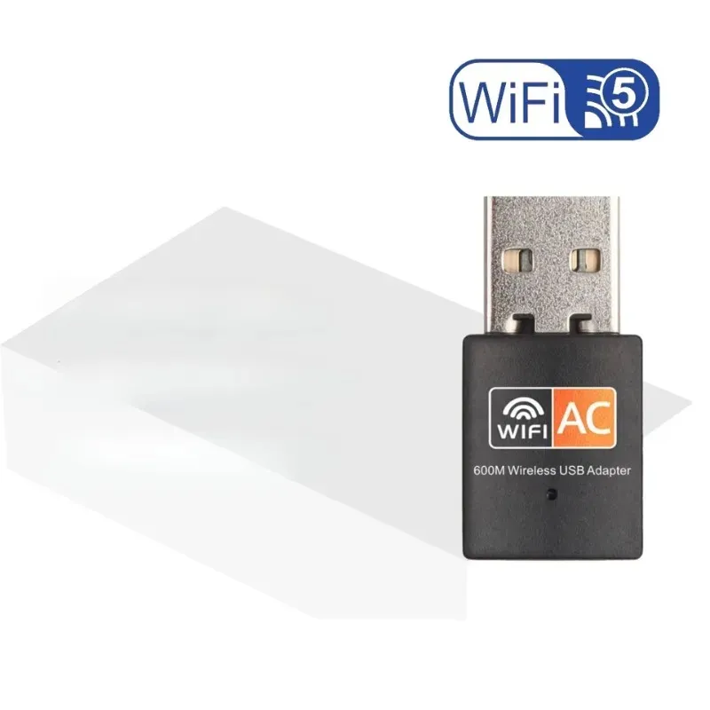 Nieuwe 600Mbps 2,4 GHz+5GHz Dual Band USB WiFi Adapter Draadloze netwerkkaart Wireless USB WiFi Adapter Wifi Dongle PC Netwerk Card voor draadloze netwerkkaart