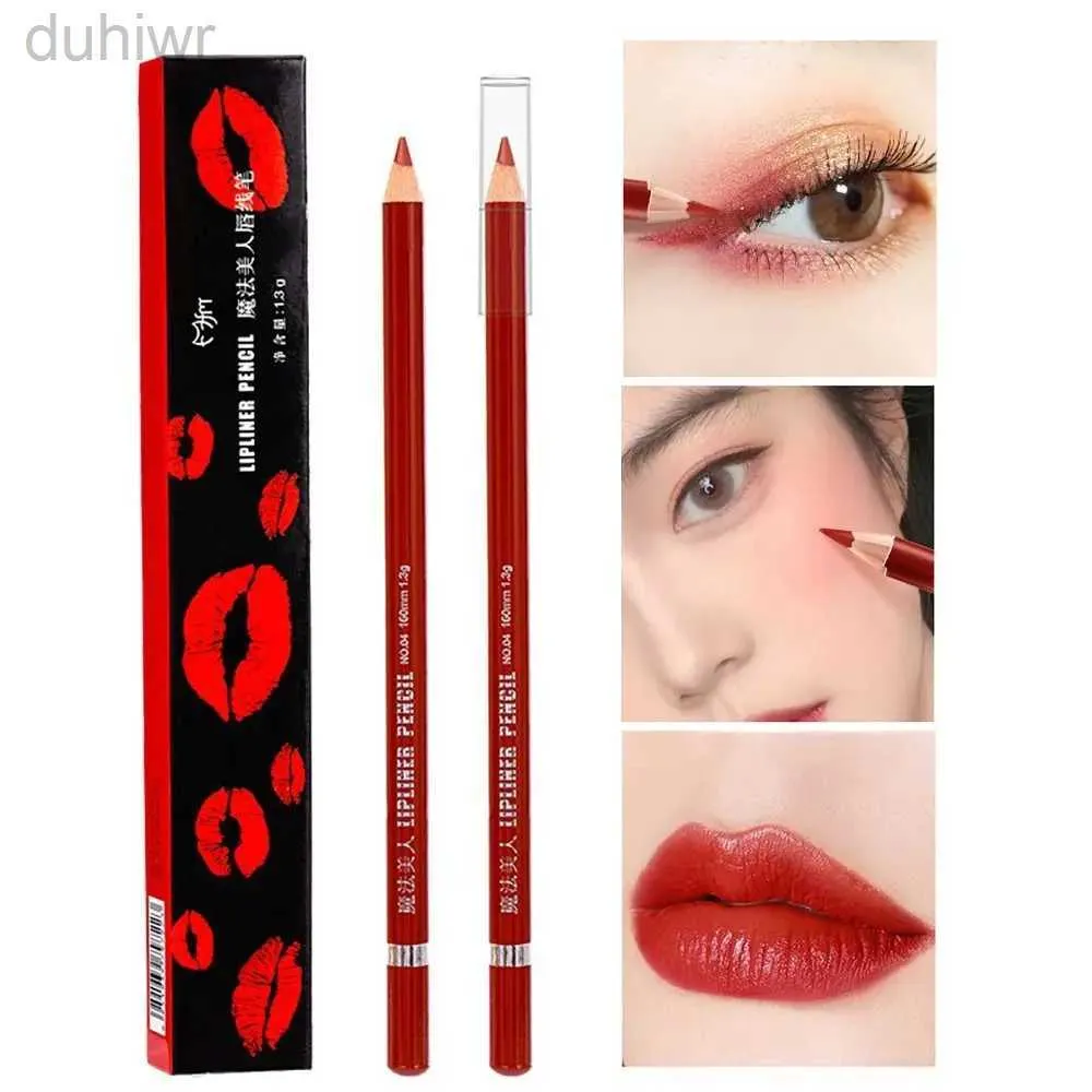 Lip Pencils Juego de lápiz labial impermeable lápiz labial mate de lápiz labial duradero herramientas cosméticas D240510