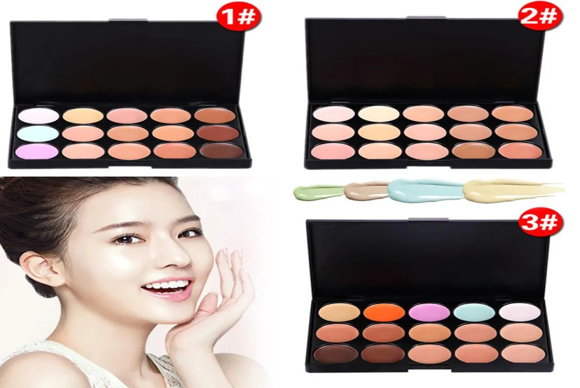 Professionelle 15 Farben Concealer Foundation Contour Face Cream Make -up Palette Tool für Party Hochzeit Daily Ladies Make -up Contour P3670452