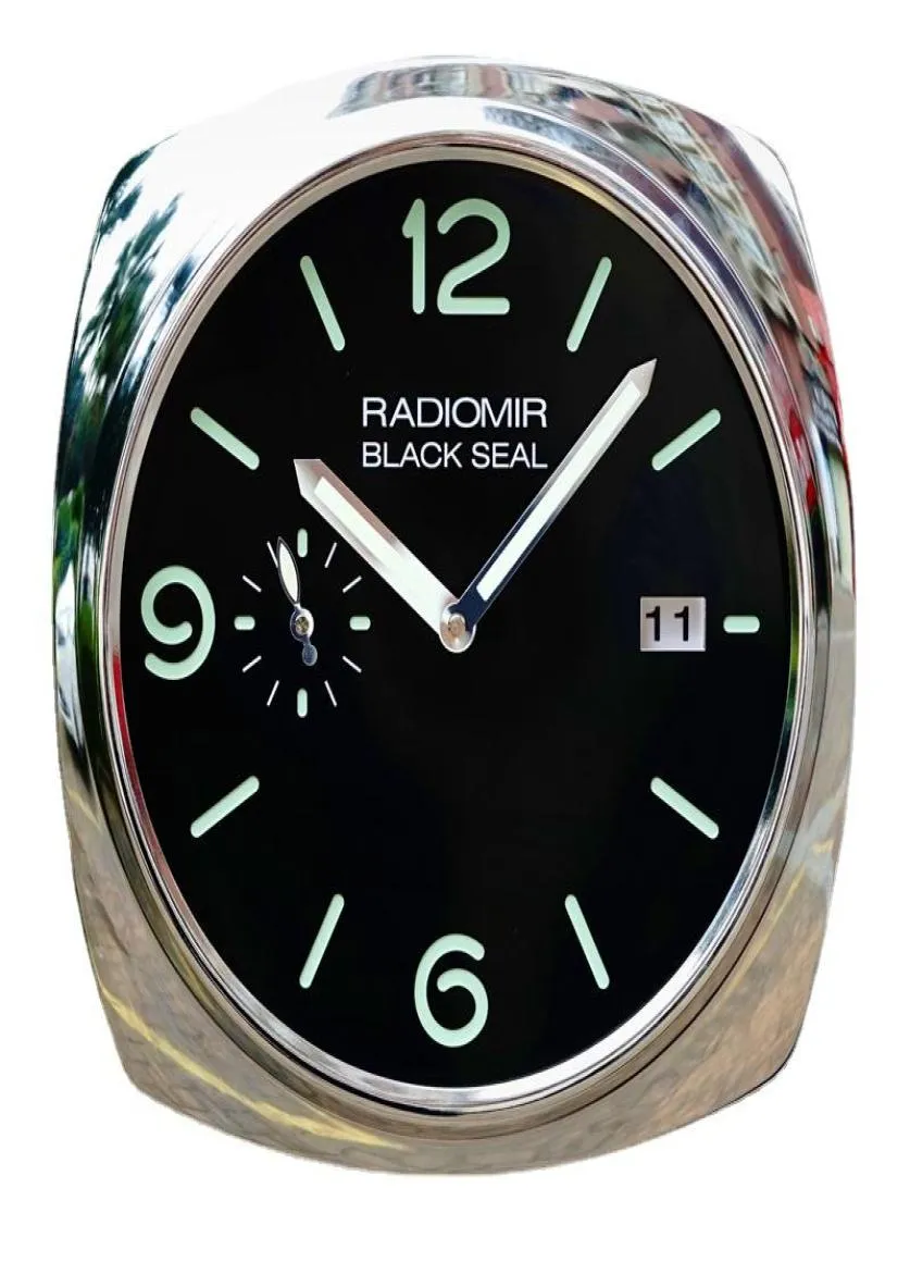 Relógios de parede luxuoso relógio grande design moderno metal prateado relógio casa luminosa sala de estar silenciosa decoração mecanismo de calendário3179647