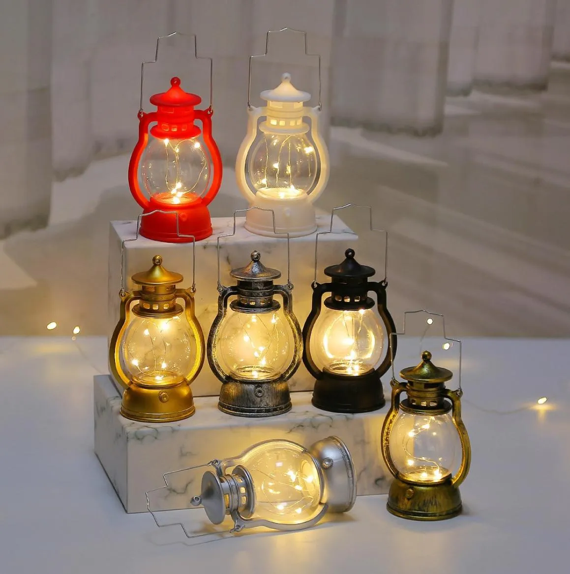 Mini Electronic Candle Lamp Retro Small LED Pony Lantern Creative Decoration For Gift Wind Light Wedding Birthday Party Christmas 8639653
