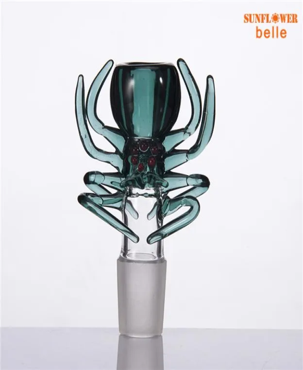 Smoke Colorful Spider Herb Holder With 14mm 18mm Male Joint Bowl Bong Accessory3370371