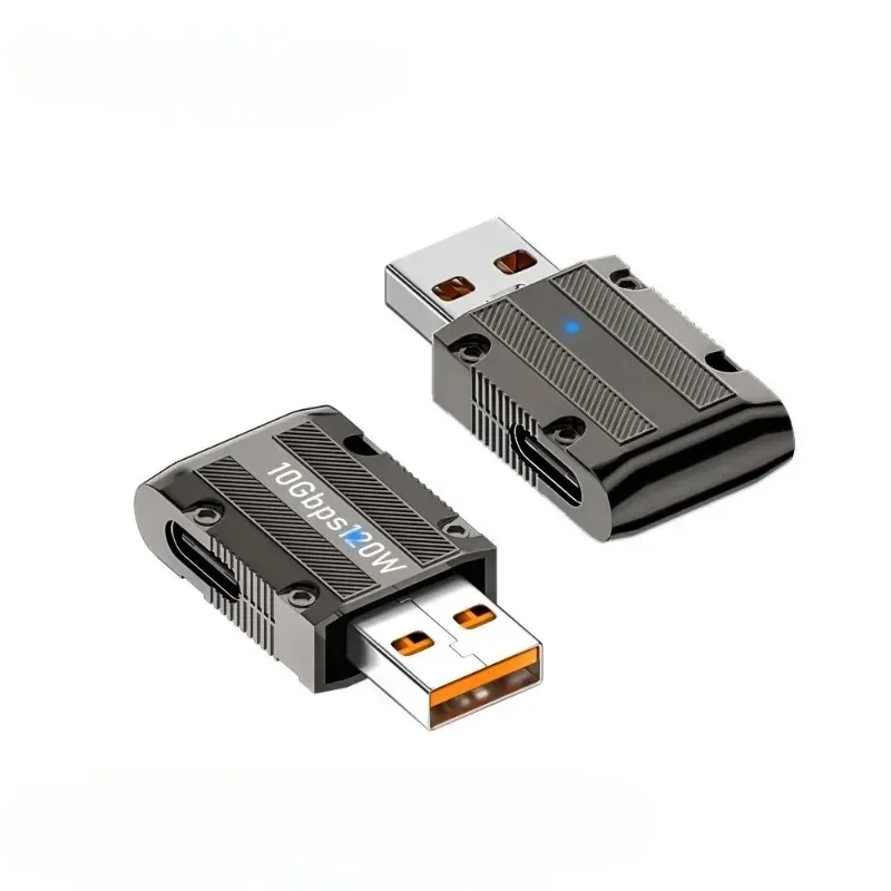 120W Zinklegierung USB Typ C OTG Adapter 10gbit / s USB-Mann zum USB-C-Anschluss für Telefon iPad MacBook Adaptador USB A Tipo C