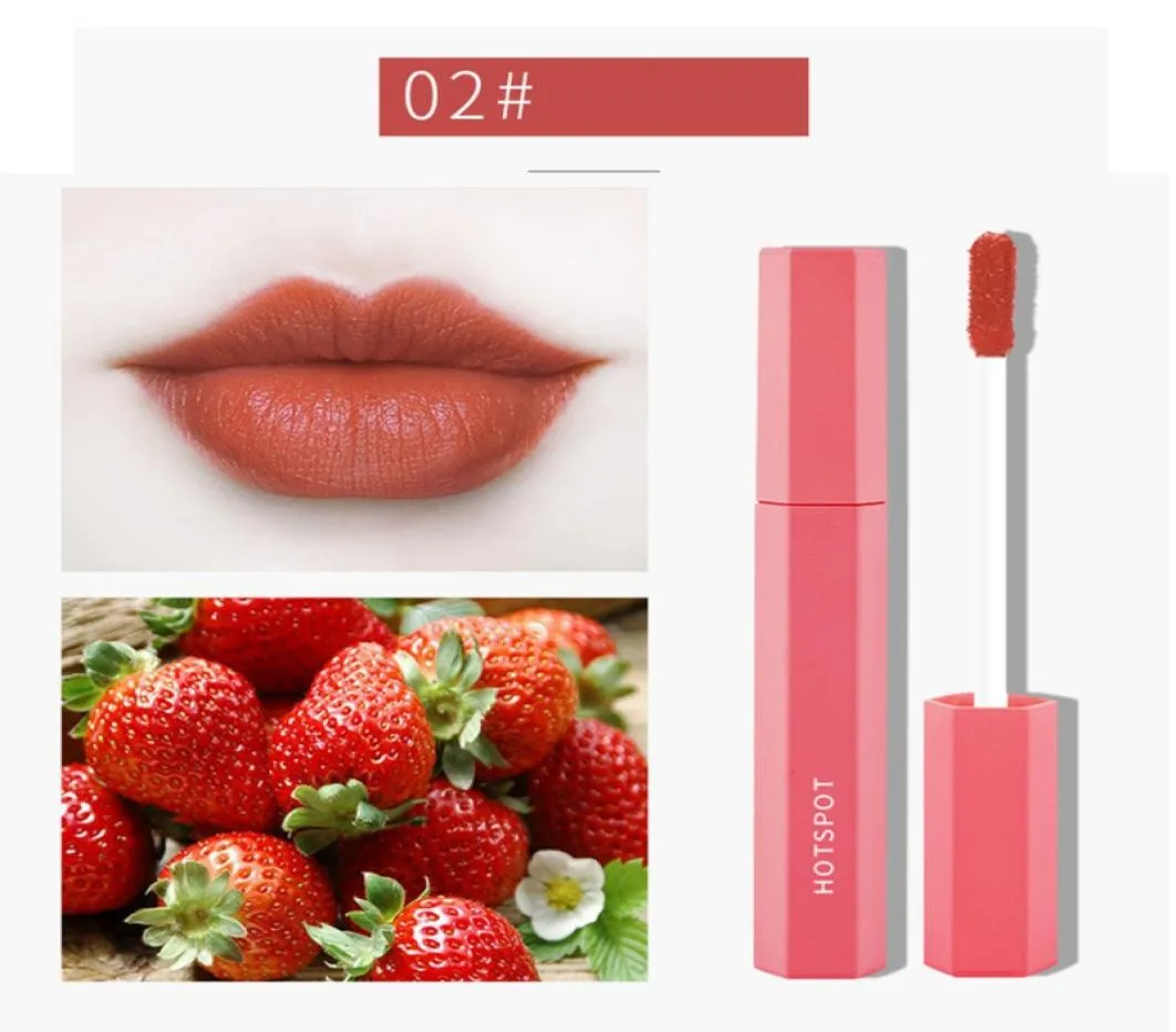 5 piezas Extracto de frutas Lip Gloss Imploud Cup Cup Glaze Matte Lipstick Set4983579