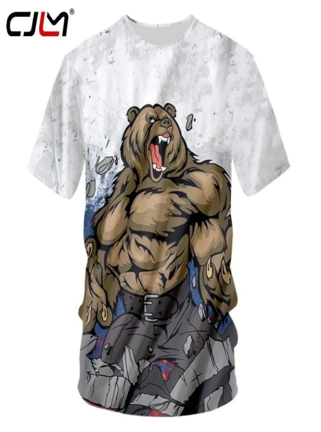 Man Brand Ubrania Zabawne nadruk Niedźwiedź 3D Tshirt Tshirt T koszule męskie koszulki z krótkim rękawem 7xl 2206237274785