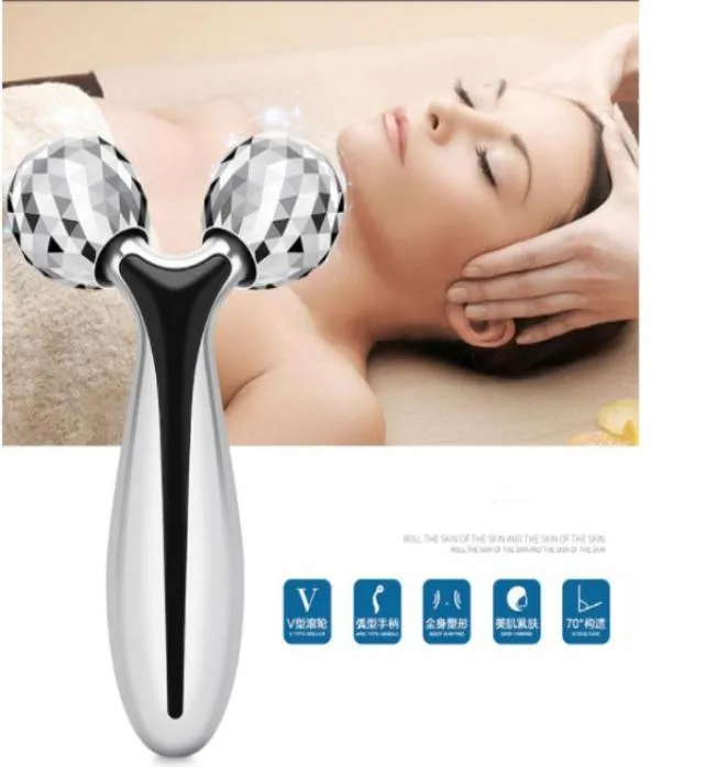 3D Roller Massager Y Shape 360 ​​Rotera tunn ansikts kroppsformning Relaxation Lyftning rynka Remover Ansiktsmassage Relaxation Tool7788841