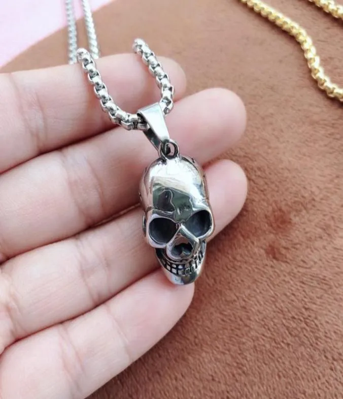 2020 Popul Punk Sieraden en acier inoxydable Skull Jewelry Femme Chaîne Mens Piedras Para Bisuteria Por Mayor Men Collier 1444145