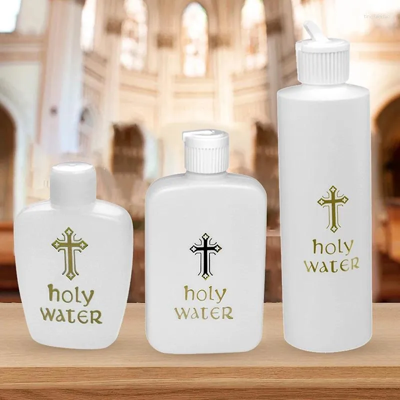 Bouteilles de rangement 2 / 3pcs Creative Jesus Cross Pattern Bottle Holy Water Water Sturdy Portable Durable Prime Church